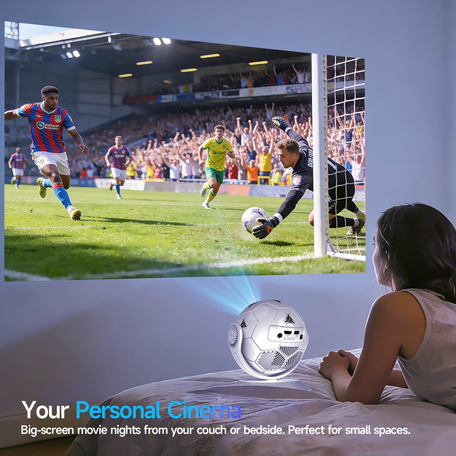 Magcubic HY300F Android 14 8K 300 Ansi MINI Projector LED Wifi6 BT5.4 Projectors Creative Football Styling Movie Home Theater