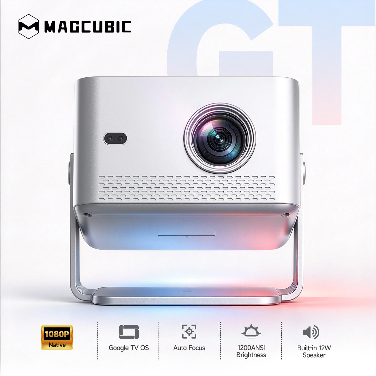 Magcubic M800GT Smart Home Theater Projector — Native 1080P Full HD, 1200 ANSI Lumens