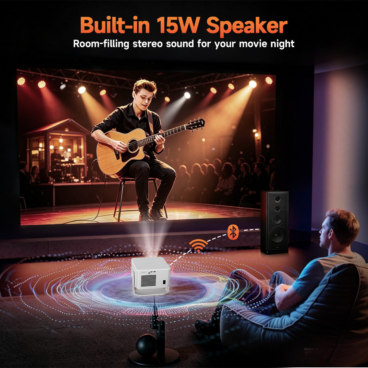 Magcubic M800Pro Smart Projector — Native 1080P Full HD, 1200 ANSI Lumens