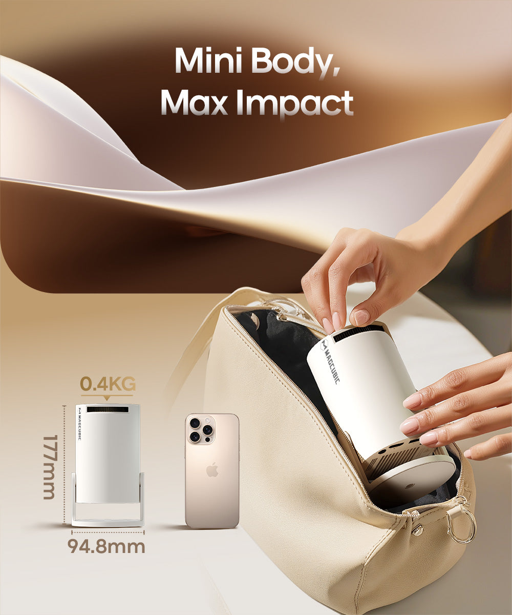Magcubic HY300 Pro Projector Mini Portable | 4K Support Android 14 WiFi6 BT5.0 | 200 ANSI Home Theater & Outdoor