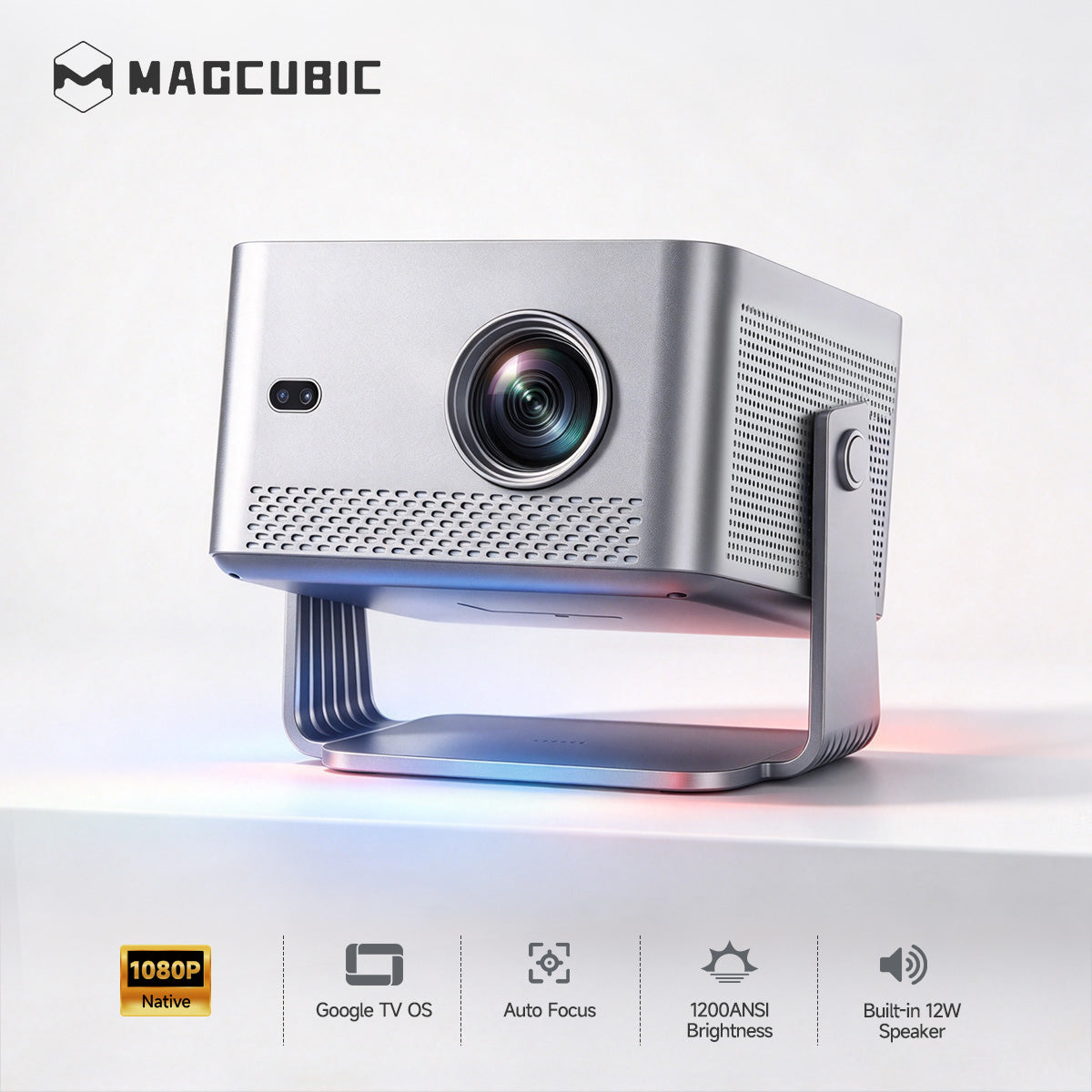 Magcubic M800GT Smart Home Theater Projector — Native 1080P Full HD, 1200 ANSI Lumens