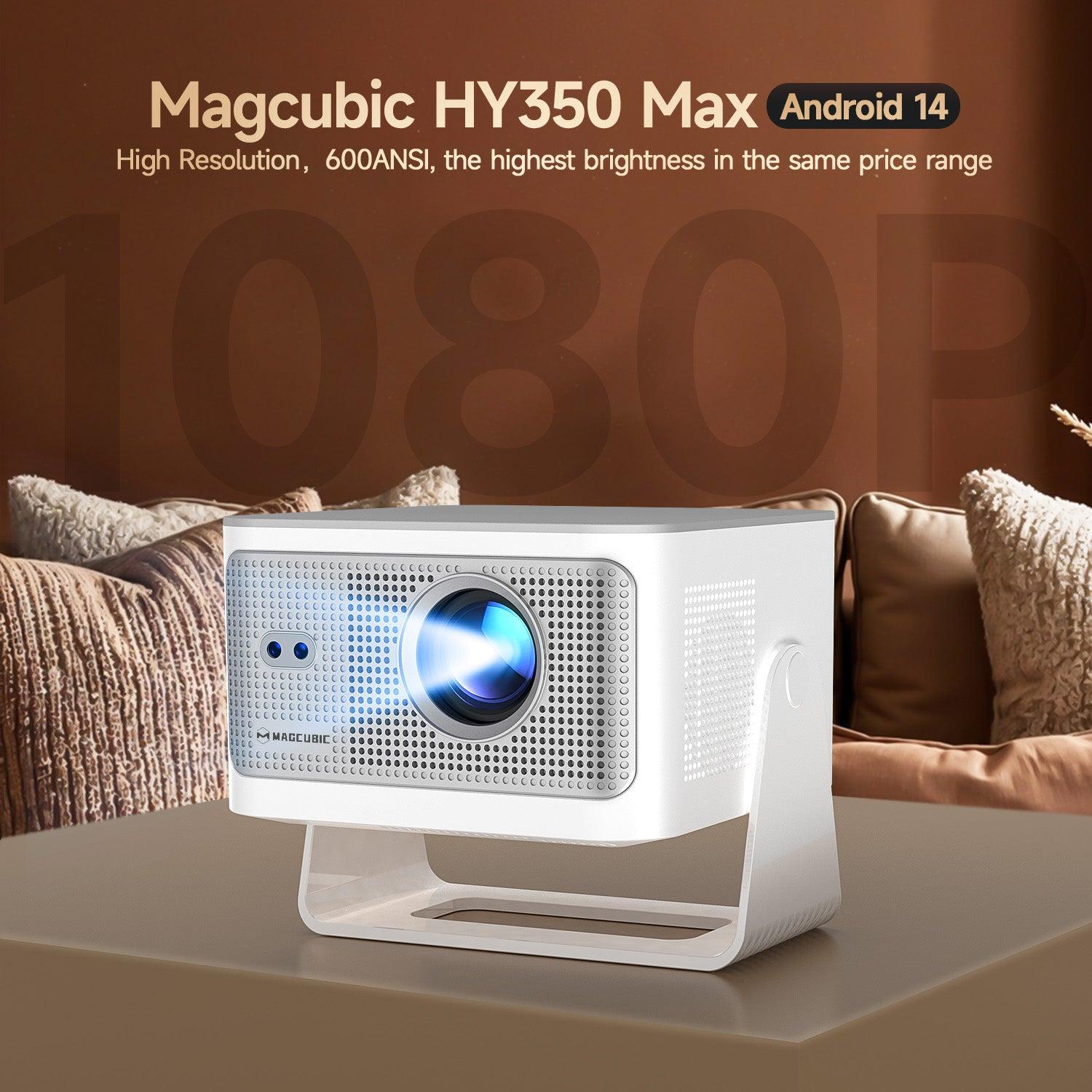 Magcubic HY350MAX 600 ANSI Portable Projector | Android 14 Native 1080P with 8K Input, Auto Keystone & Focus, Outdoor Friendly