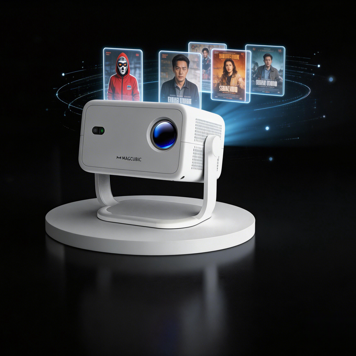 MAGCUBIC L018プロジェクター本体 ホワイト L018 Projector: Power and Viewing in Three Modes