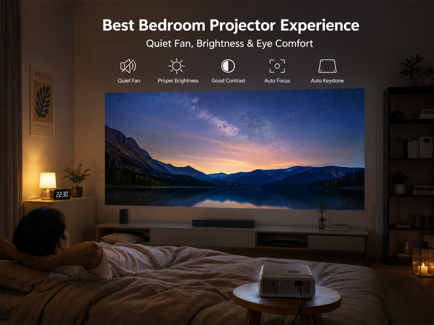 Best Bedroom Projector Experience: Quiet Fan, Brightness & Eye Comfort