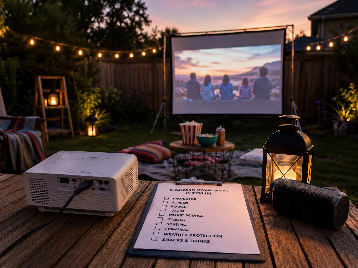 Portable Projector Setup for a Backyard Movie Night: A Complete Checklist