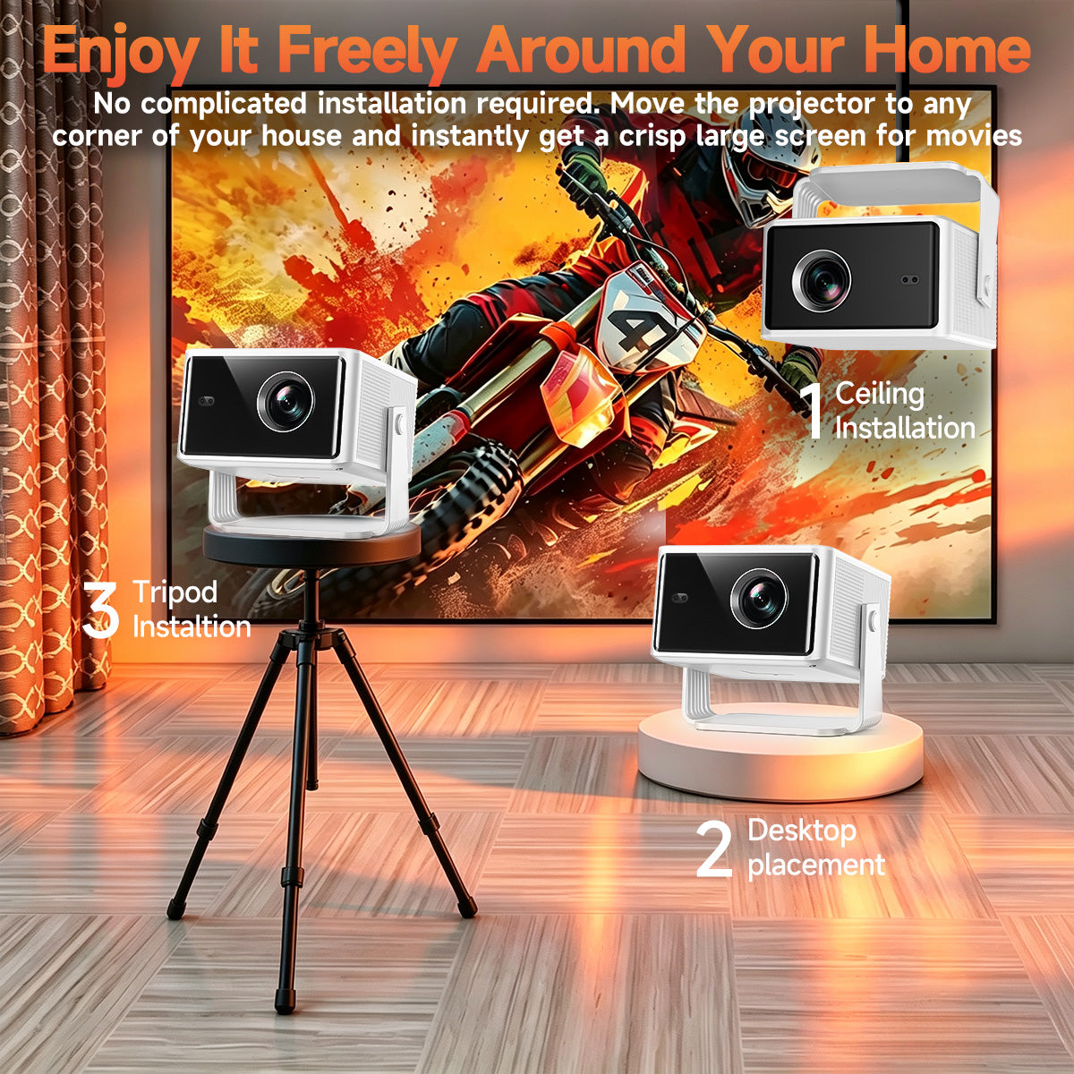 Magcubic M800Pro Smart Projector — Native 1080P Full HD, 1200 ANSI Lumens
