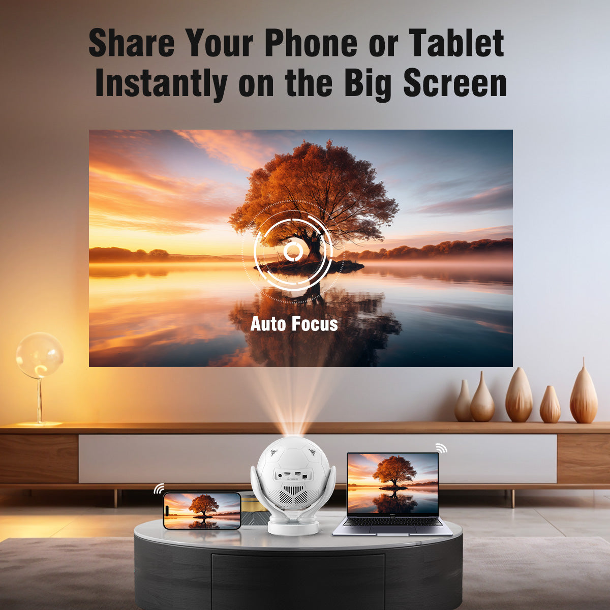 Magcubic HY320F Mini Portable Projector — Native 1080P Full HD, 500 AN