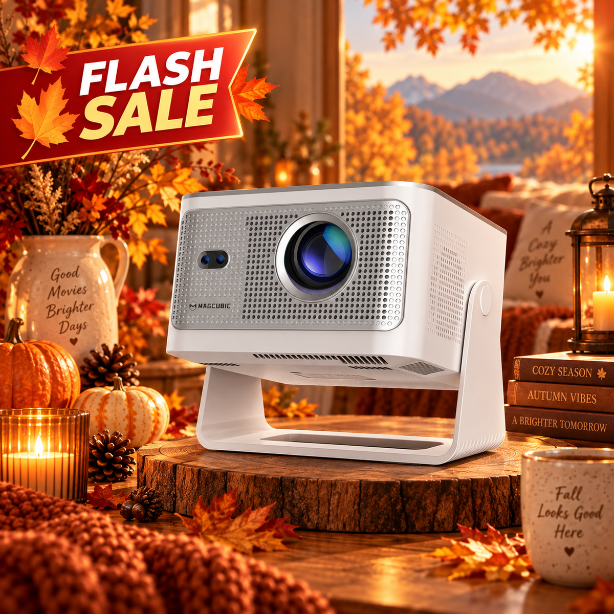 Magcubic HY350MAX Smart Portable Projector — Native 1080P Full HD, 600 ANSI Lumens（Promotional Price）