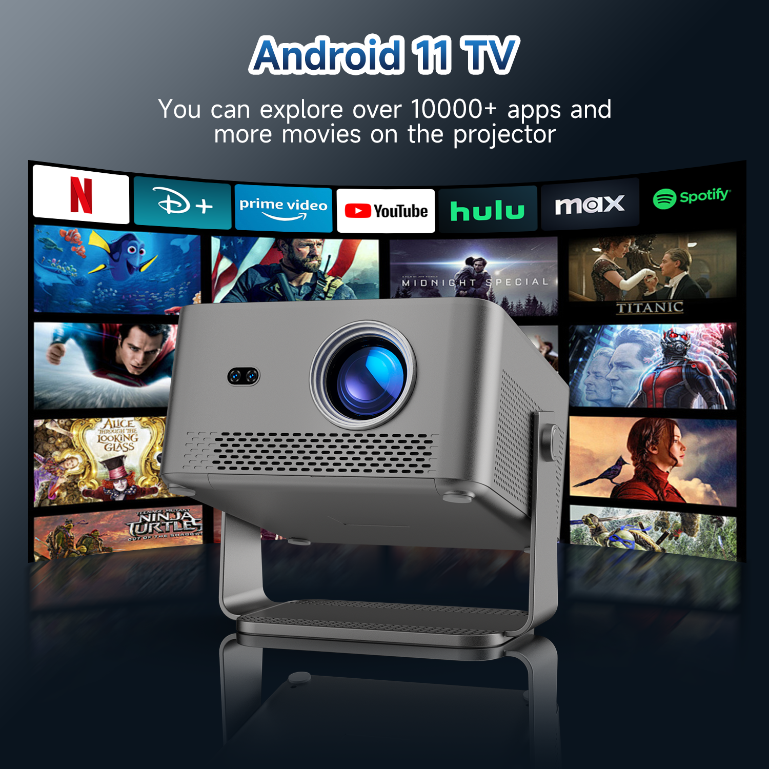 Magcubic 1080P Native Projector Auto Focus  1100ansi Projector 4K Portable Beam Home Theater