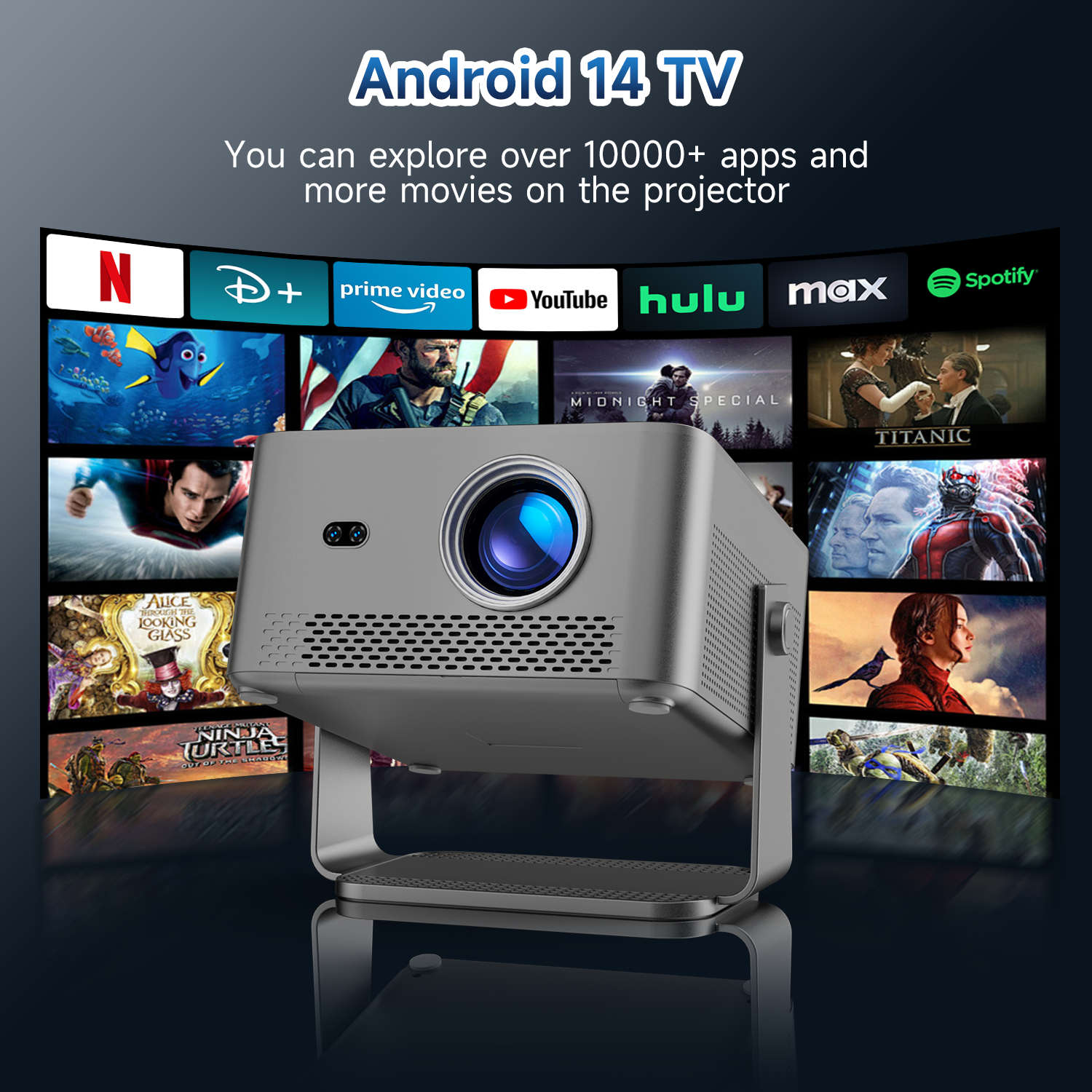 Magcubic 1080P Native Projector Auto Focus  1100ansi Projector 4K Portable Beam Home Theater