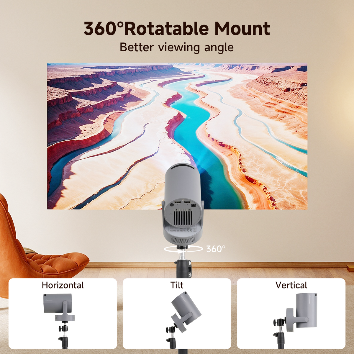 Magcubic Projector Stand Height Adjustable with 1/4 Inch Mounting Screw