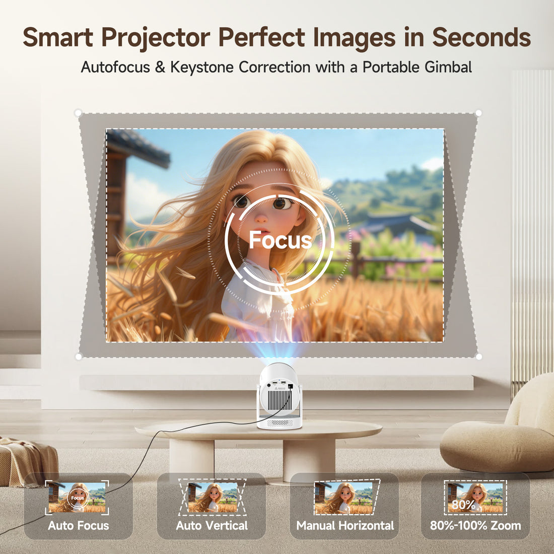 Compact Profile Projector Portable Projectors-compact,lightweight,easy setup,perfect for outdoor