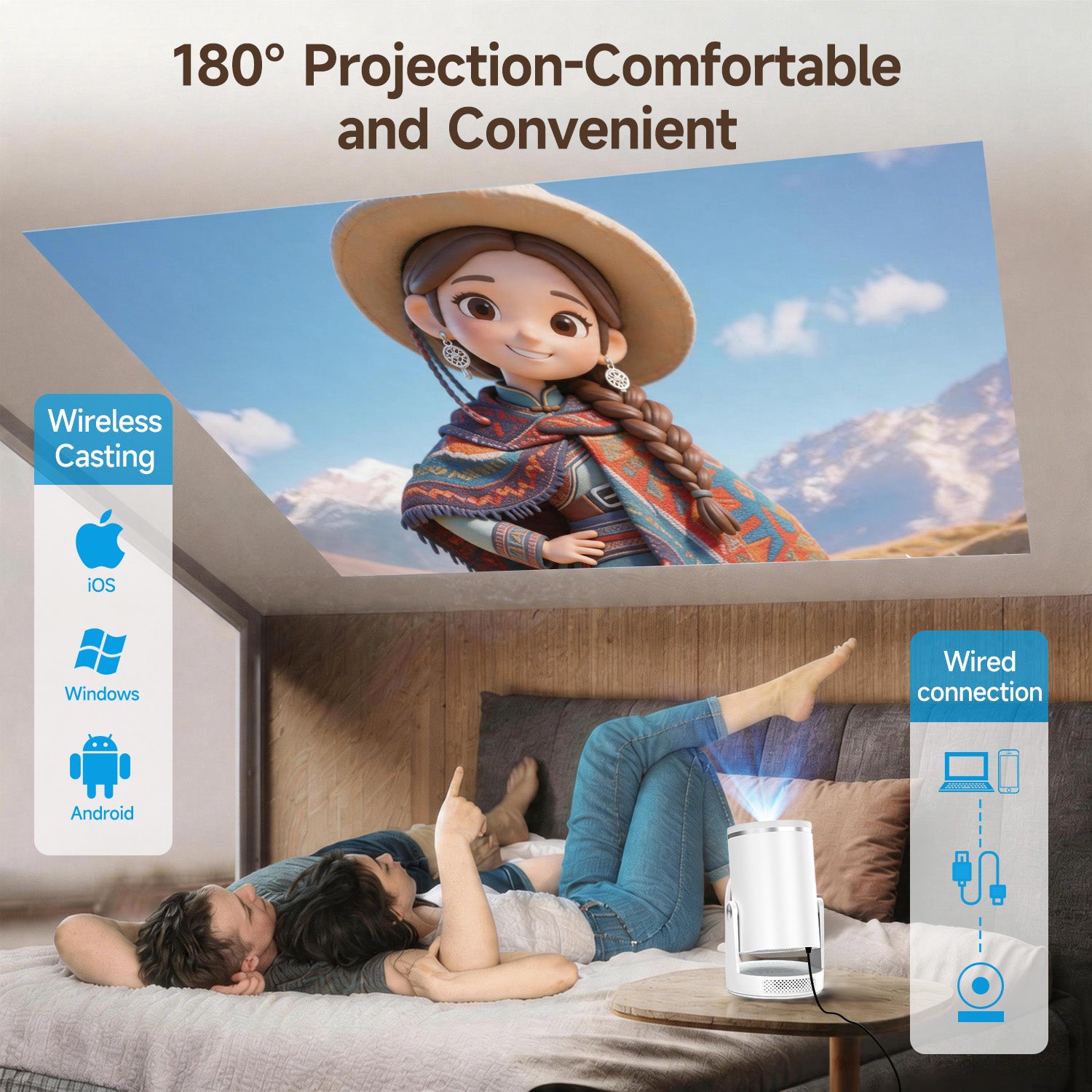 Magcubic HY320Pro Full HD Projector Android 14 Native 1080P Beam Auto focus portable Home Cinema Voice control HY300 Pro Upgrade
