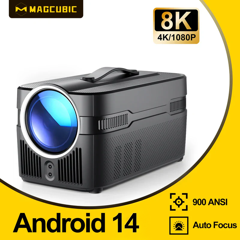 Magcubic HY450C 900ANSI Auto Focus Projector 8K 1080P Ultra Short Throw Allwinner H726 Android14 BT5.4 Auto Offset Home Theater Voice