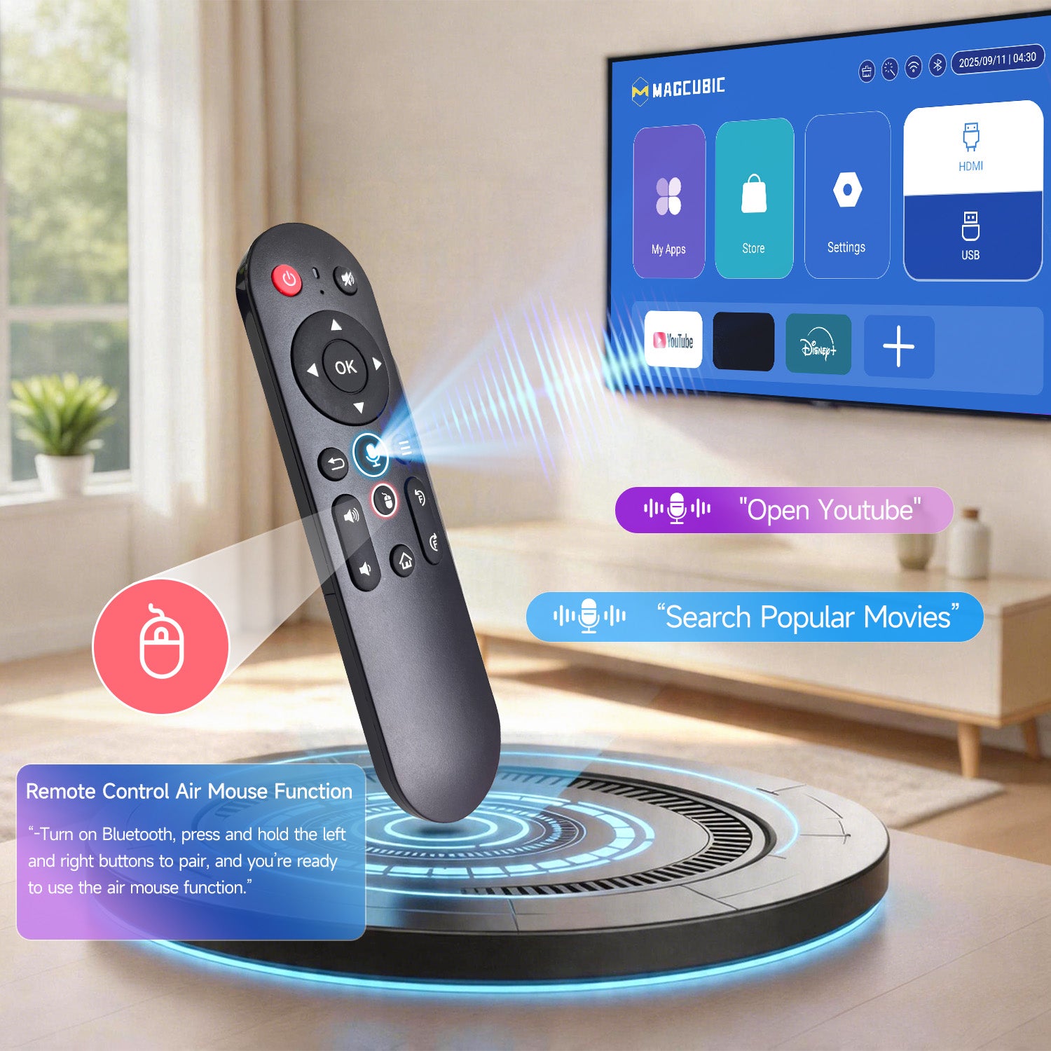 Magcubic HY320Pro Full HD Projector Android 14 Native 1080P Beam Auto