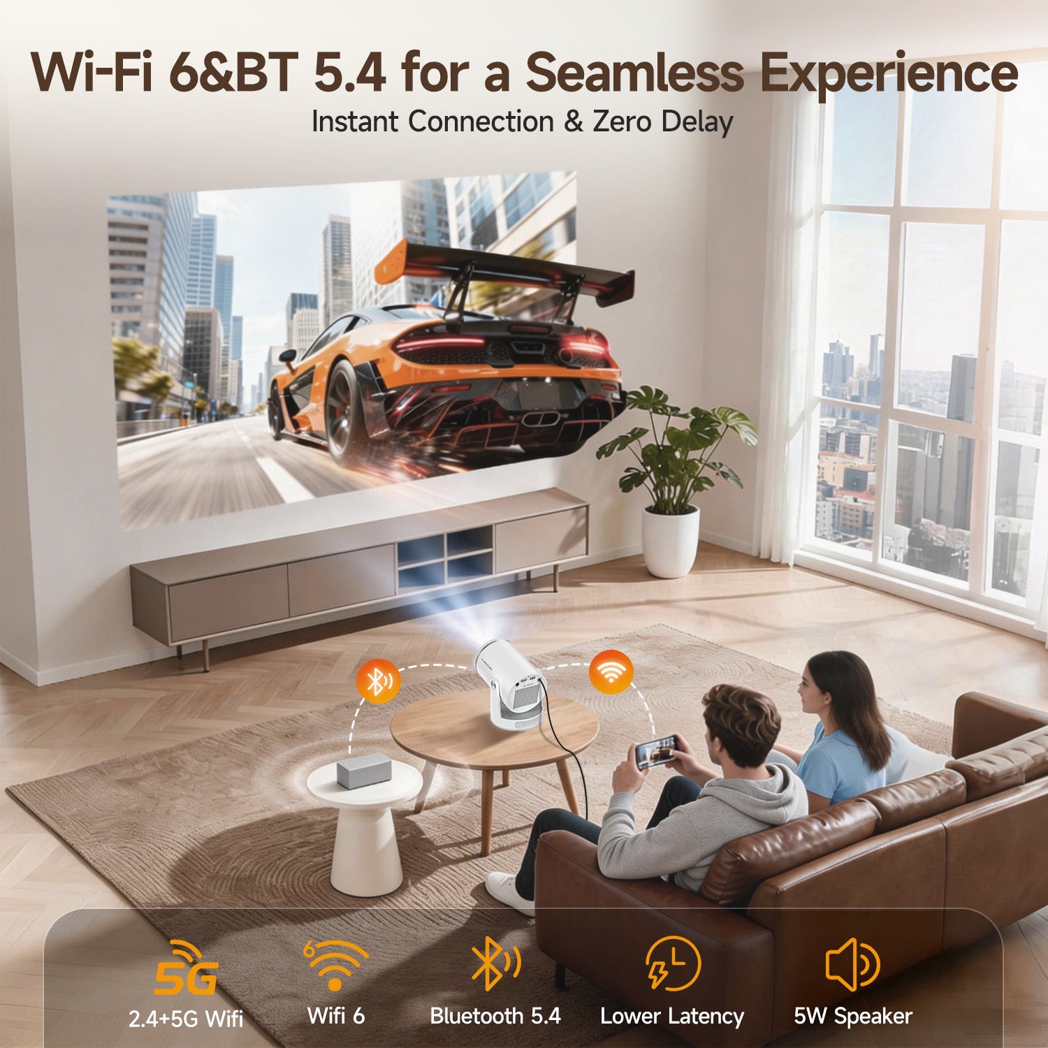 Magcubic HY320Pro Full HD Projector Android 14 Native 1080P Beam Auto focus portable Home Cinema Voice control HY300 Pro Upgrade